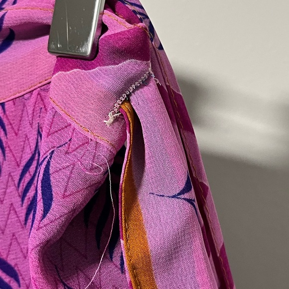 Orient Emporium Women’s Boho Floral Wrap Skirt - Pink & Teal - Size Medium - Picture 9 of 14